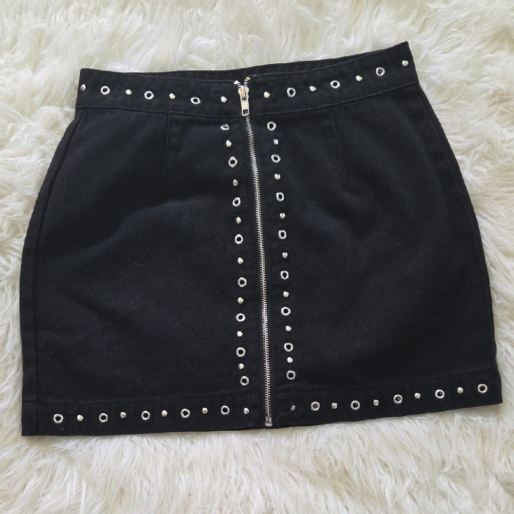 Black Studded Skirt